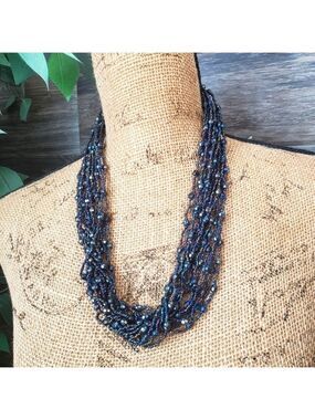 Unique Multicolor Layered Mermaid Iridescent Necklace Beachy Summer Vibes